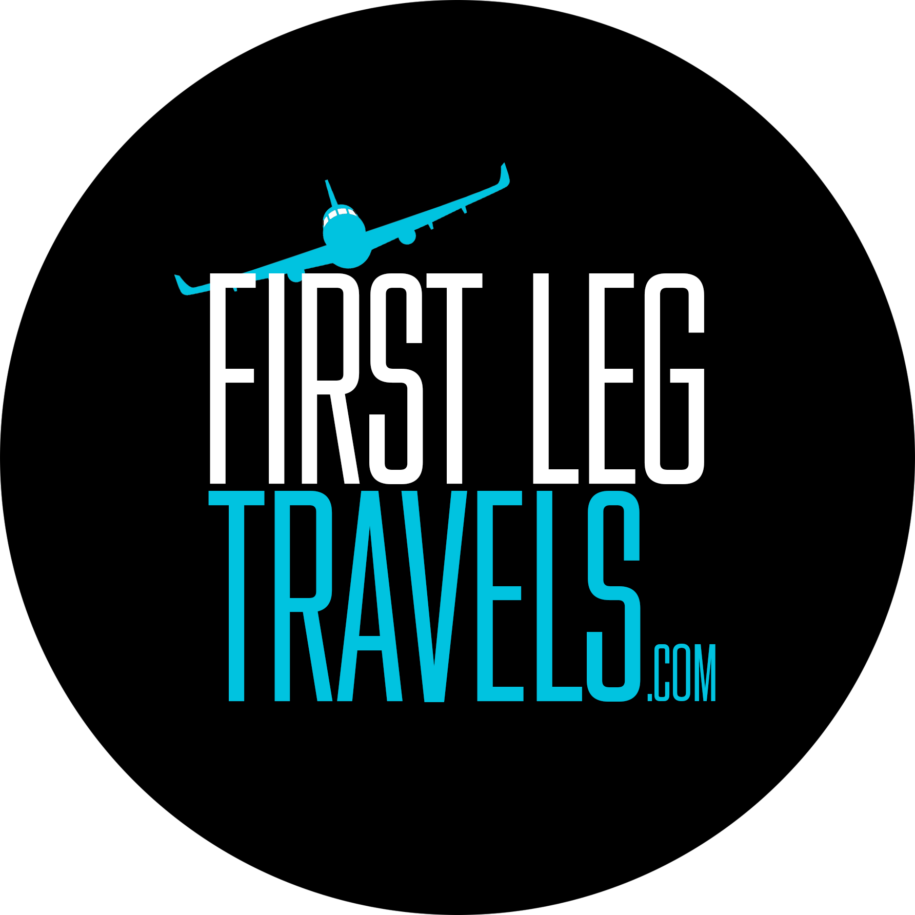 First Leg Travels Logo White - Click on this to go back to the homepage.