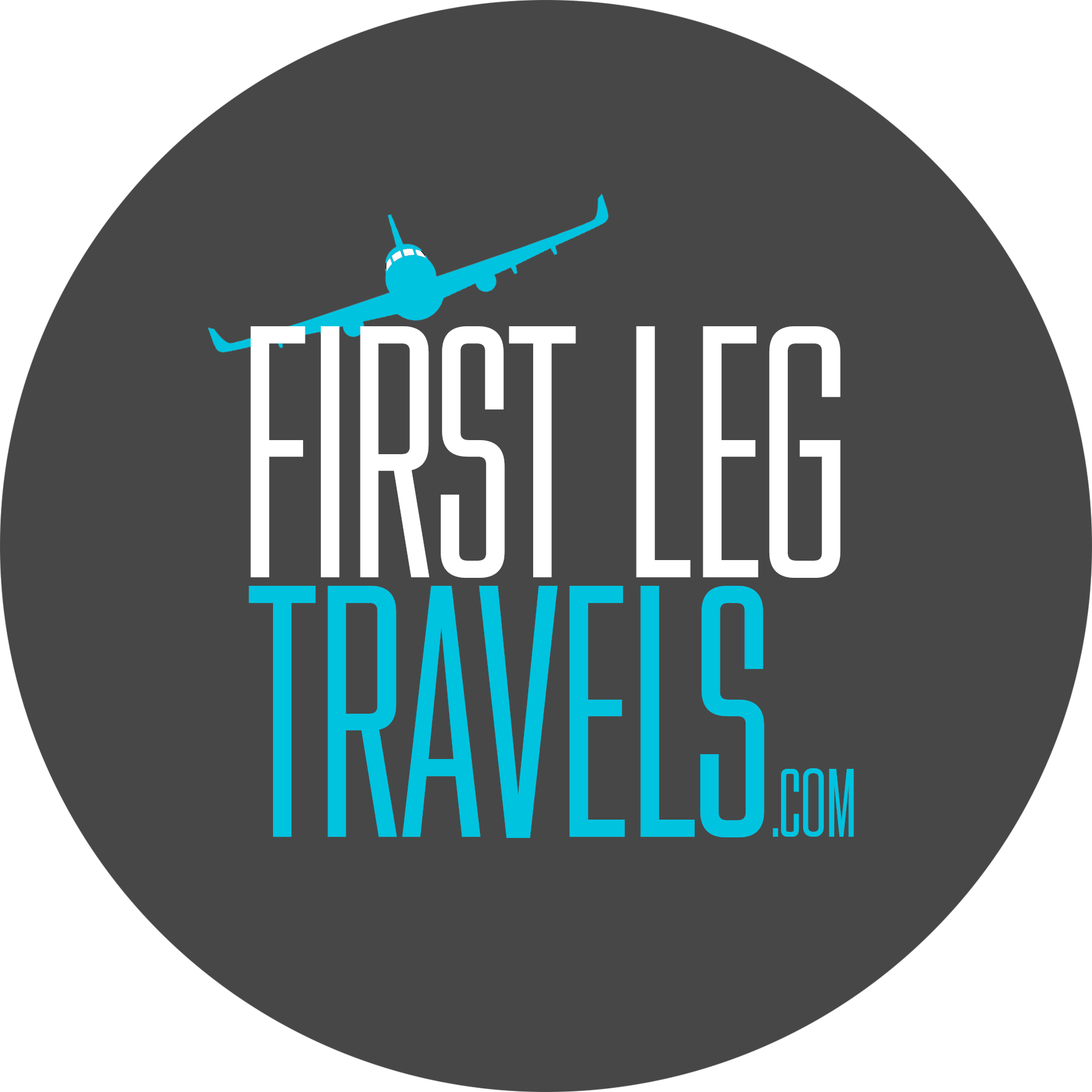 First Leg Travels Logo White - Click on this to go back to the homepage.