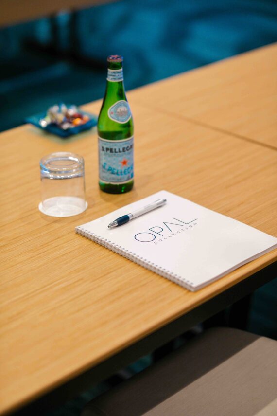meeting room table set up
