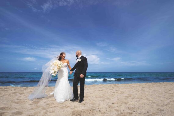 couple getting married on the beach