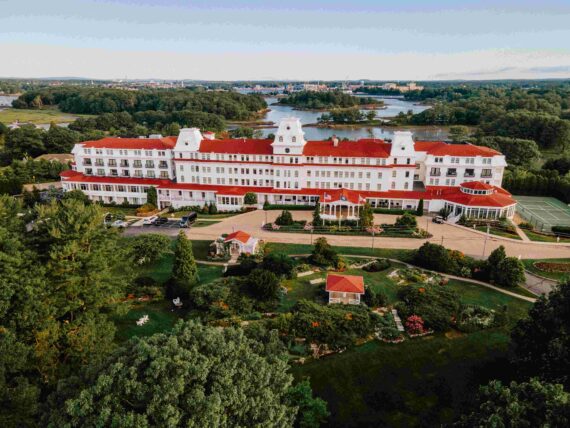 An aerial view of Wentworth by the Sea.