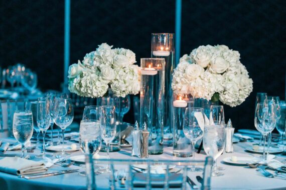 A detail shot of table setting.